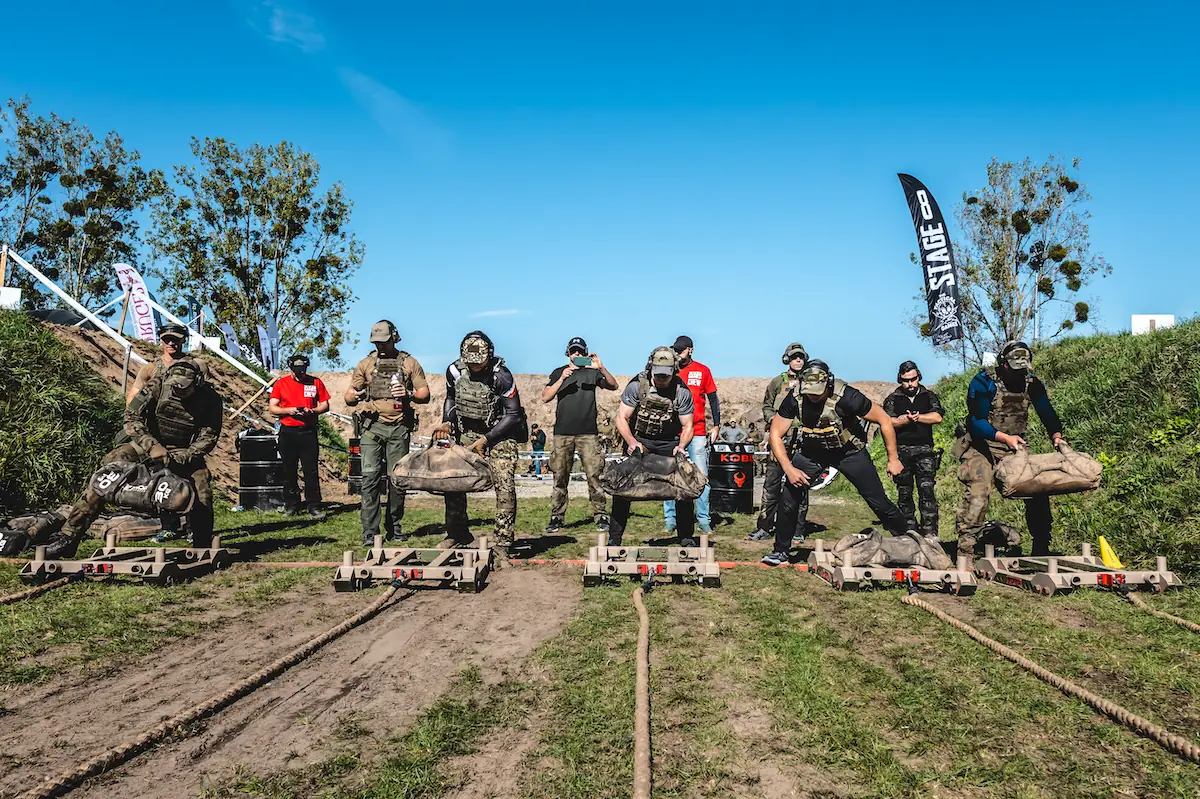 Competitor training shooting skills ahead of a Tactical Games event